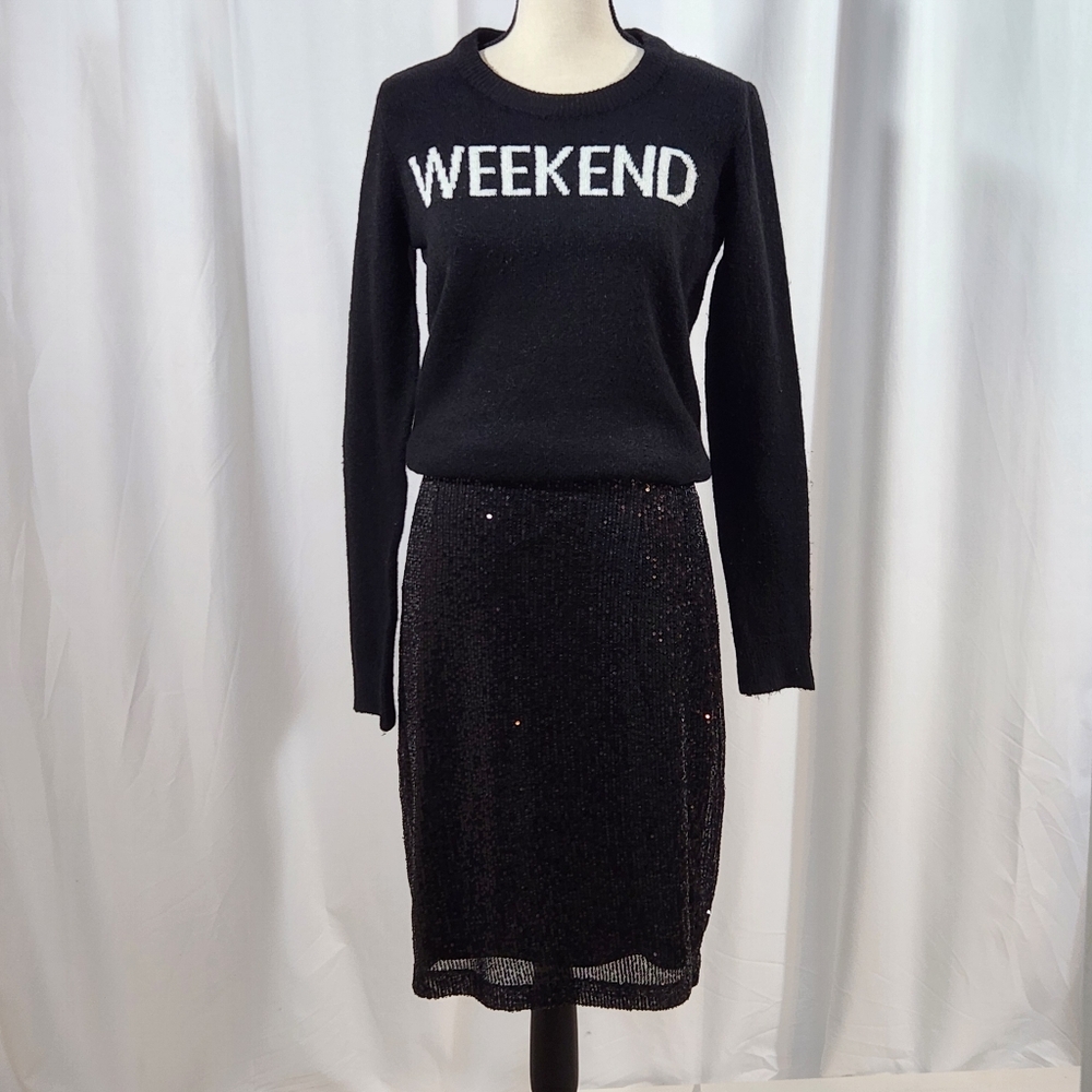 Sequin DKNY Lined Skirt